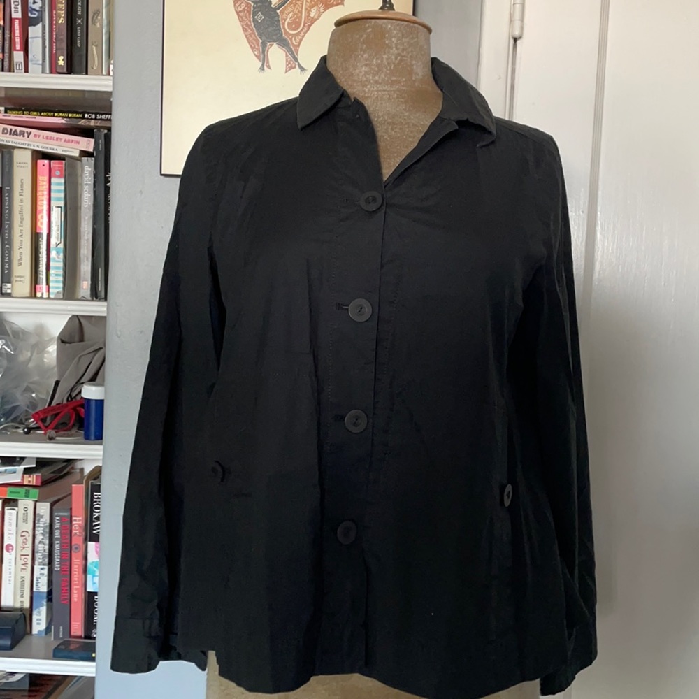 Long sleeve button up dress blouse